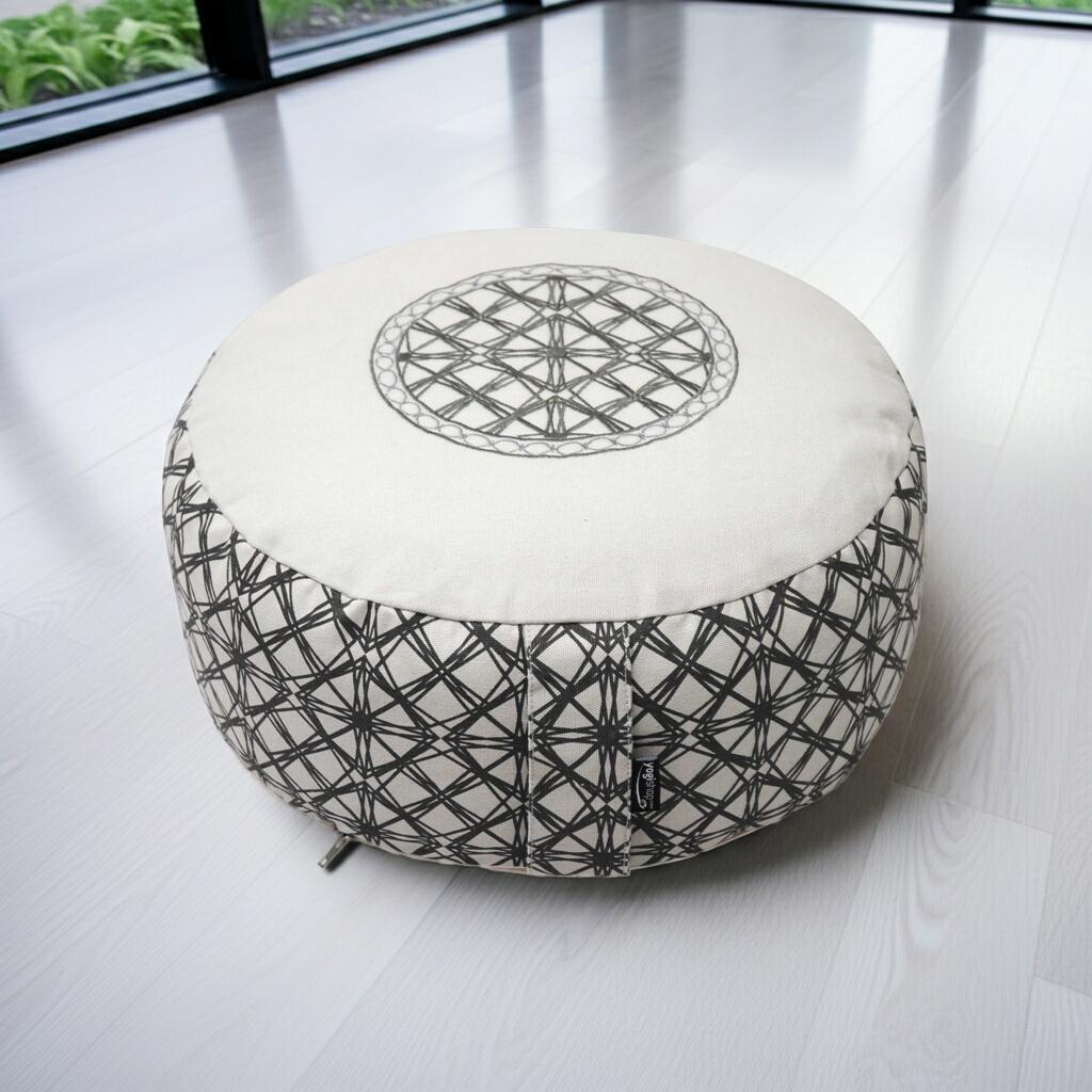 Meditationskissen rund - vintage - organic cotton - ø 36cm x 15cm 2/4