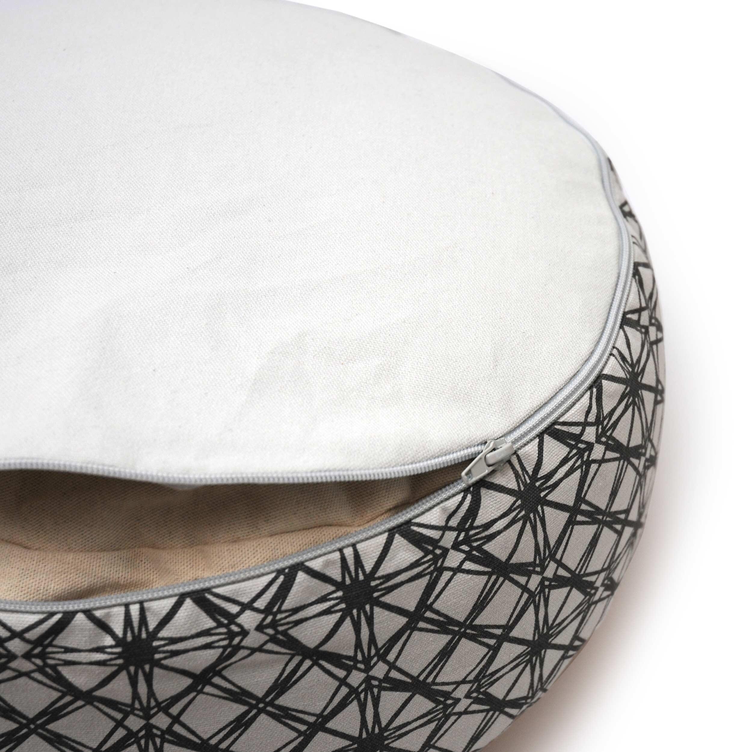 Meditationskissen rund - vintage - organic cotton - ø 36cm x 15cm 4/4
