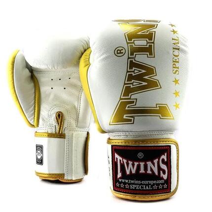 Gants de boxe Twins Blanc/Or – 14oz