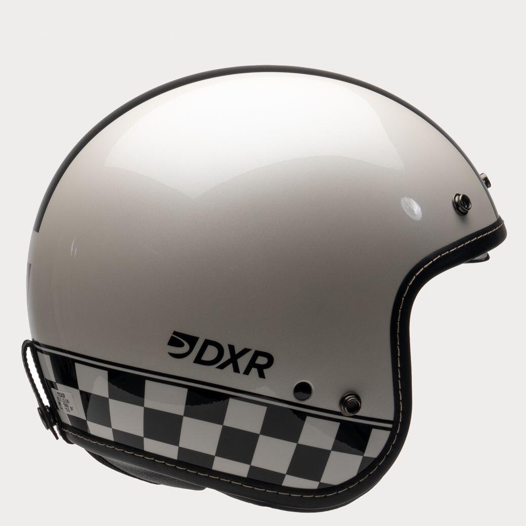 MOTOBLOUZ Casque JET ELEMENT CUP White pour Scooter Vélo Trottinette 4/7