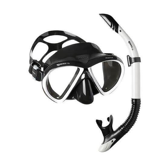 Combo Snorkeling Adulte Marea Masque Silicone EZ Adjust Tuba Semi-Dry