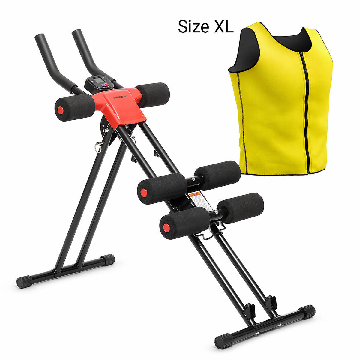 Pack Máquina de Abdominales Plegable y Chaleco Deportivo Sauna InnovaGoods 1/5