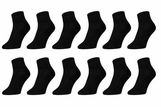 Shorty de sport lot de 12 – noir – taille 39-42