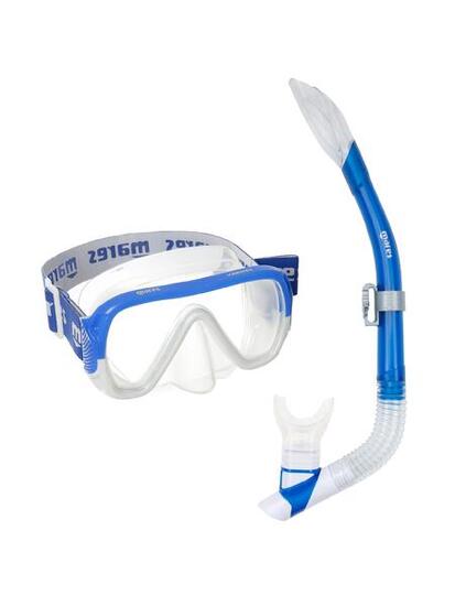 Combo Snorkeling Adulte Keewee Splash Masque Verre Unique Tuba Semi-Dry Silicone