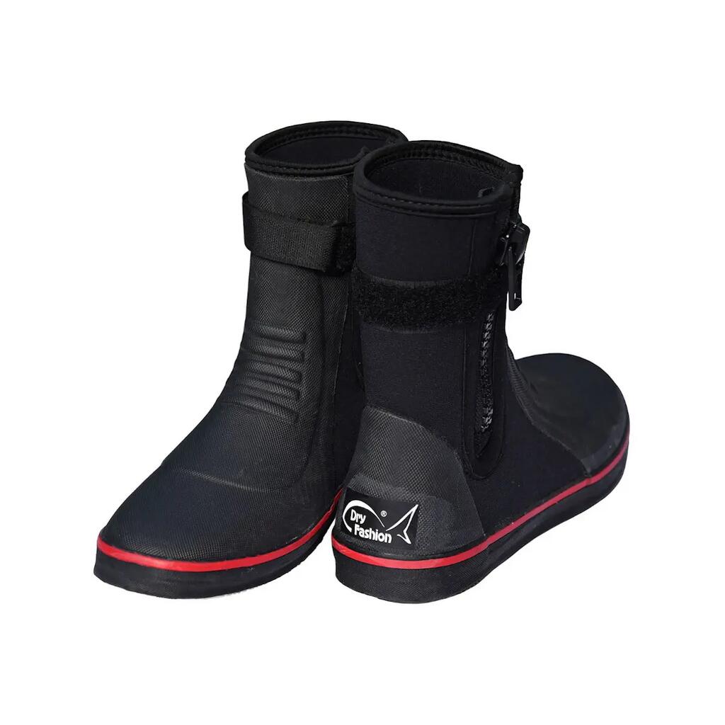 Professional Neoprene Boots for Women/Men, Black/Red