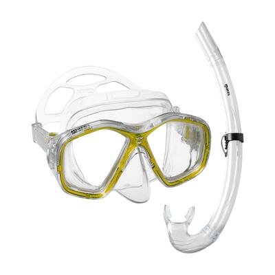 Combo Snorkeling Adulto Tapu Maschera Doppia Lente Aeratore Anatomico