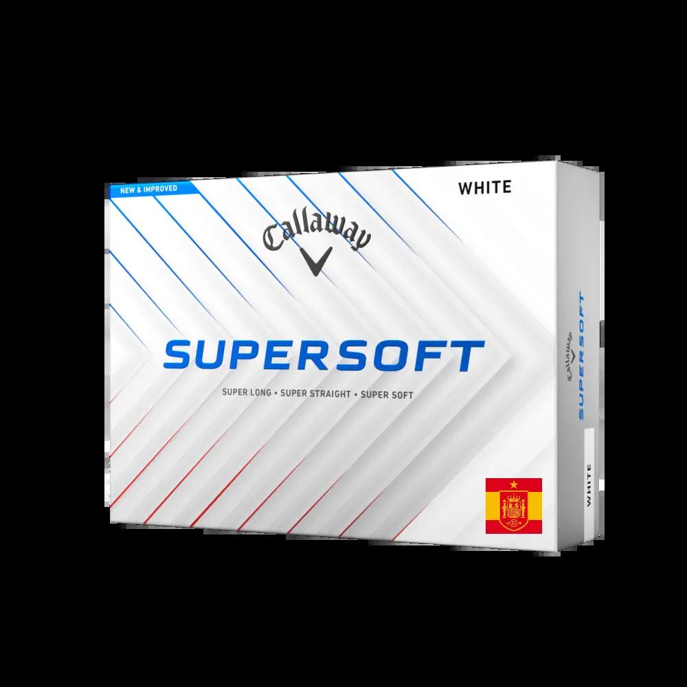 Callaway New Supersoft 2025 Golf Balls Spain Football Shield Edition