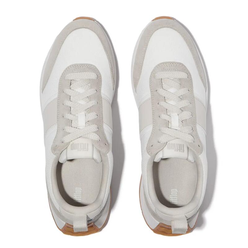 FITFLOP FitFlop F-Mode Flow Mens Suede-Mix Sneakers  URBAN WIT/KLEIGRIJS 45