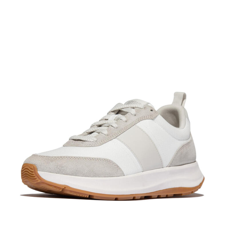 FITFLOP FitFlop F-Mode Flow Mens Suede-Mix Sneakers  URBAN WIT/KLEIGRIJS 45