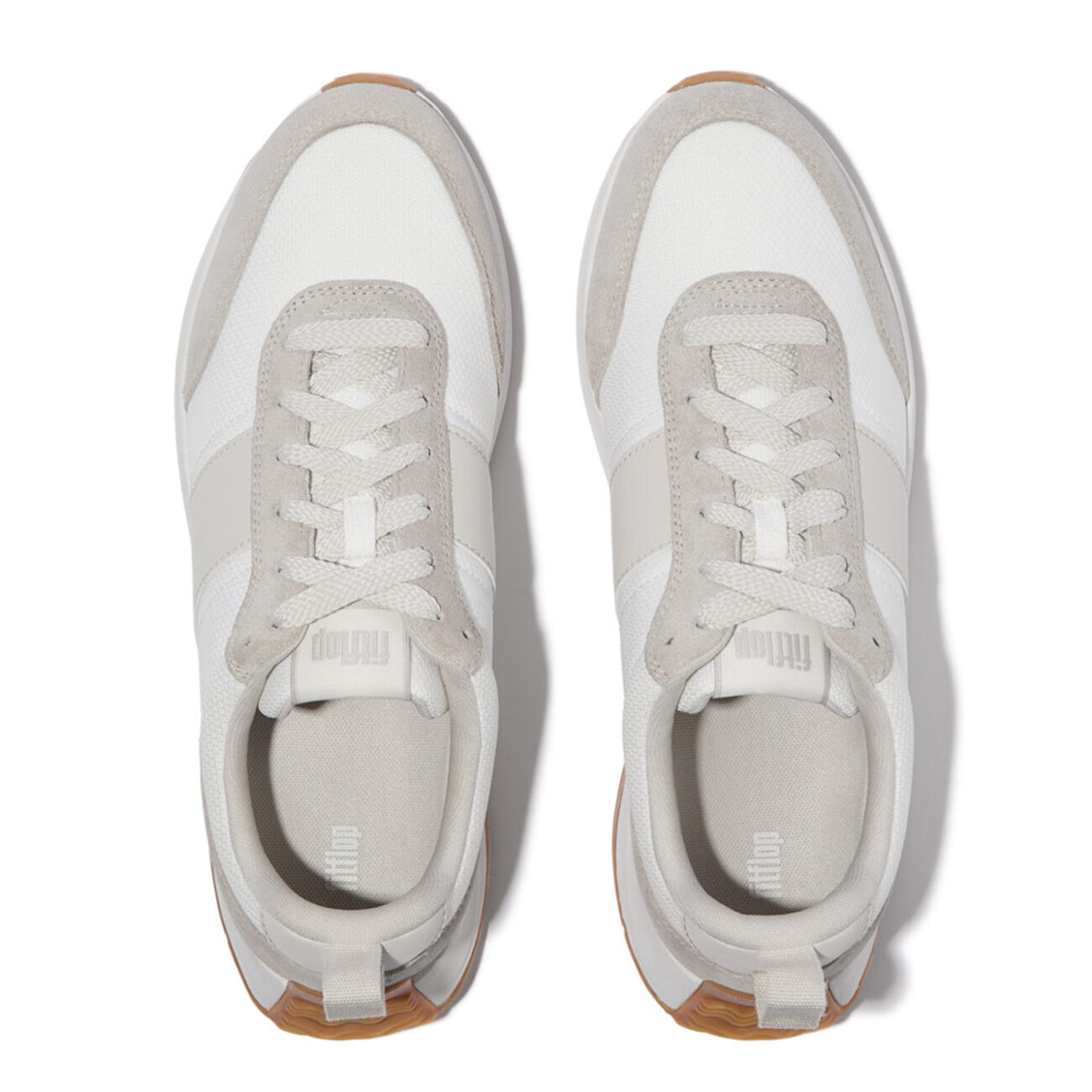 FITFLOP FitFlop F-Mode Flow Mens Suede-Mix Sneakers  URBAN WIT/KLEIGRIJS 43 3/7