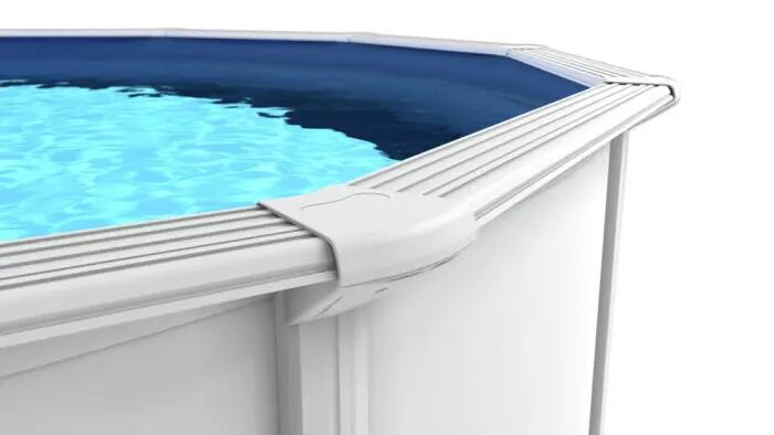 Premium Pool 490x360x120cm fehér, acélfalú medence létrával, fedőtakaróval 2/2