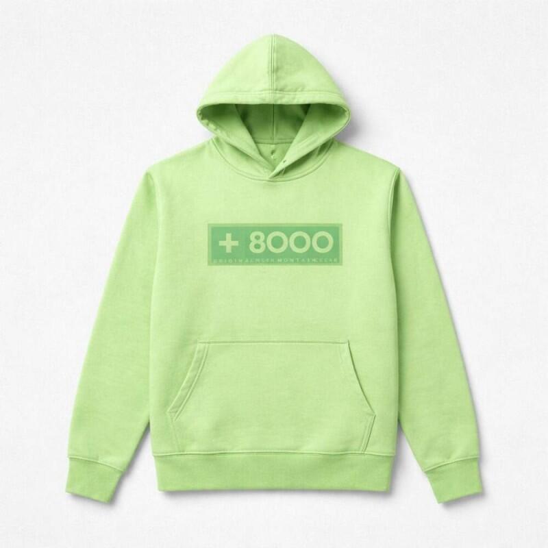 Sudadera junior +8000 Jaquen verde con capucha y cremallera 8240-058 2/4
