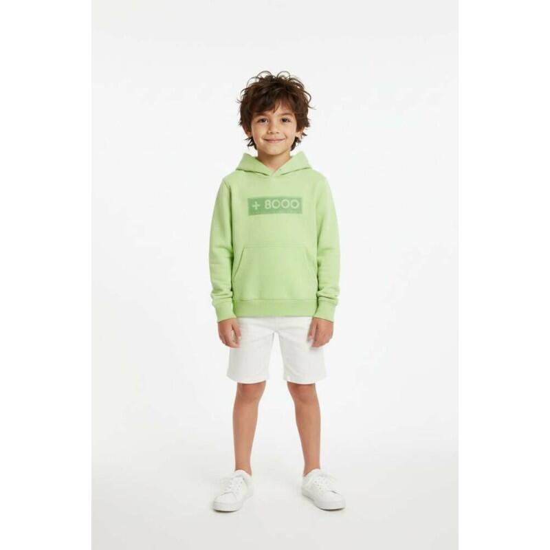 Sudadera junior +8000 Jaquen verde con capucha y cremallera 8240-058 4/4