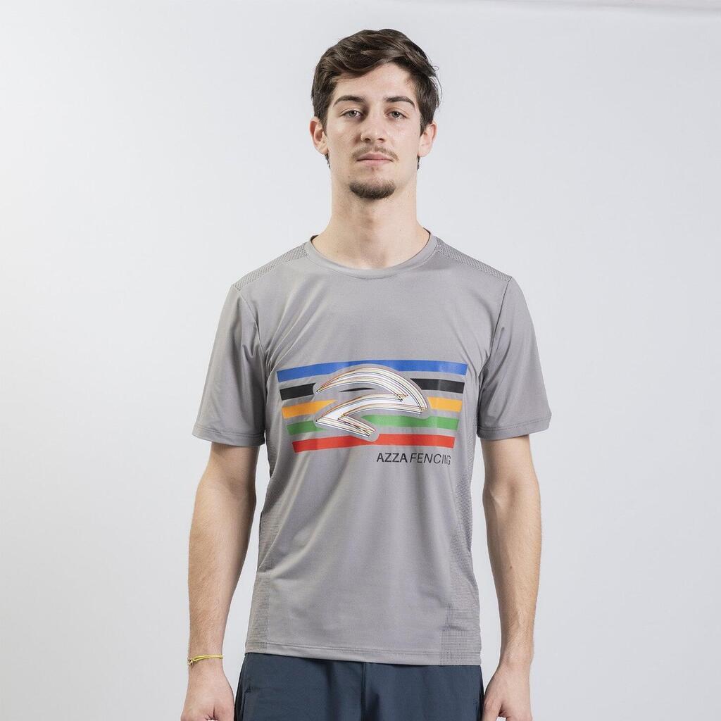 Unisex Fencing Cotton T-Shirt Grey
