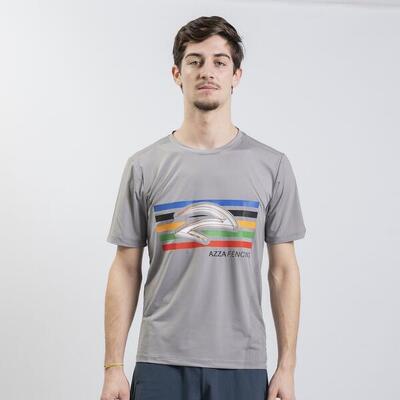 Uniseks schermen katoenen t-shirt grijs