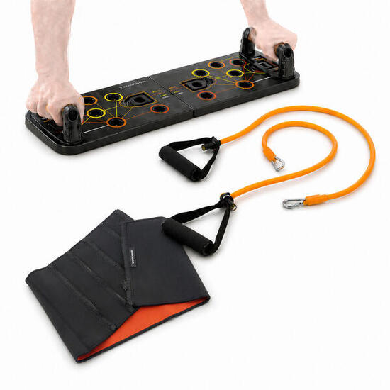 Pack planche de pompes avec bandes de résistance et ceinture sauna InnovaGoods