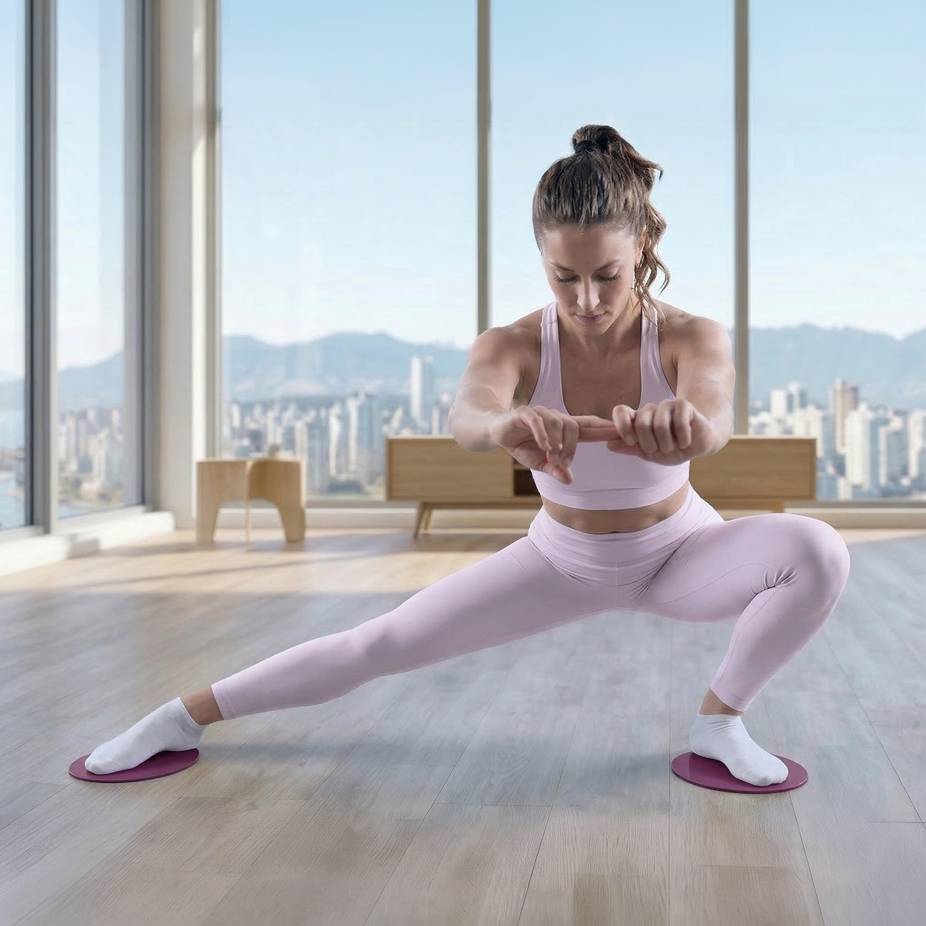 Pilates Slider Set mit doppelseitigen Gleitscheiben für Core und Ganzkörper 7/7