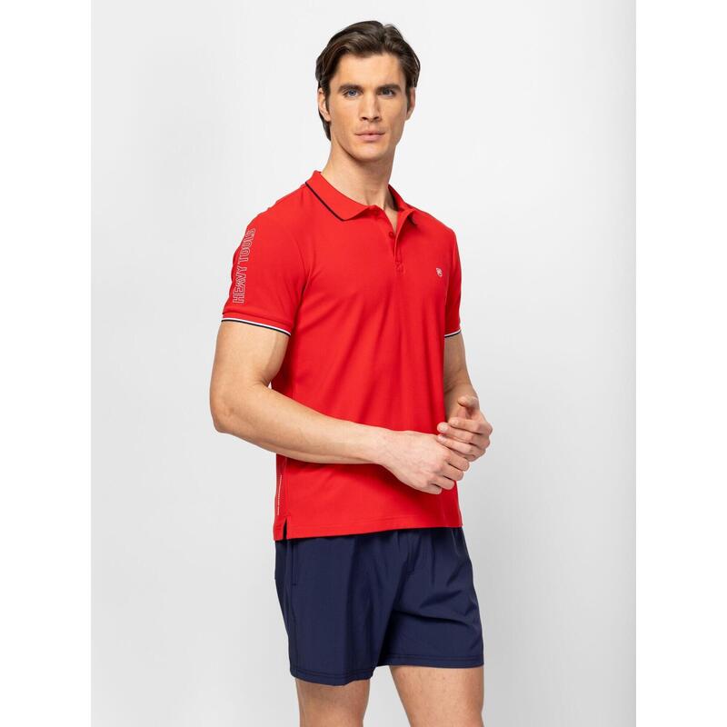 Tricou cu mânecă scurtă, cu guler, pentru bărbați DERMOS26