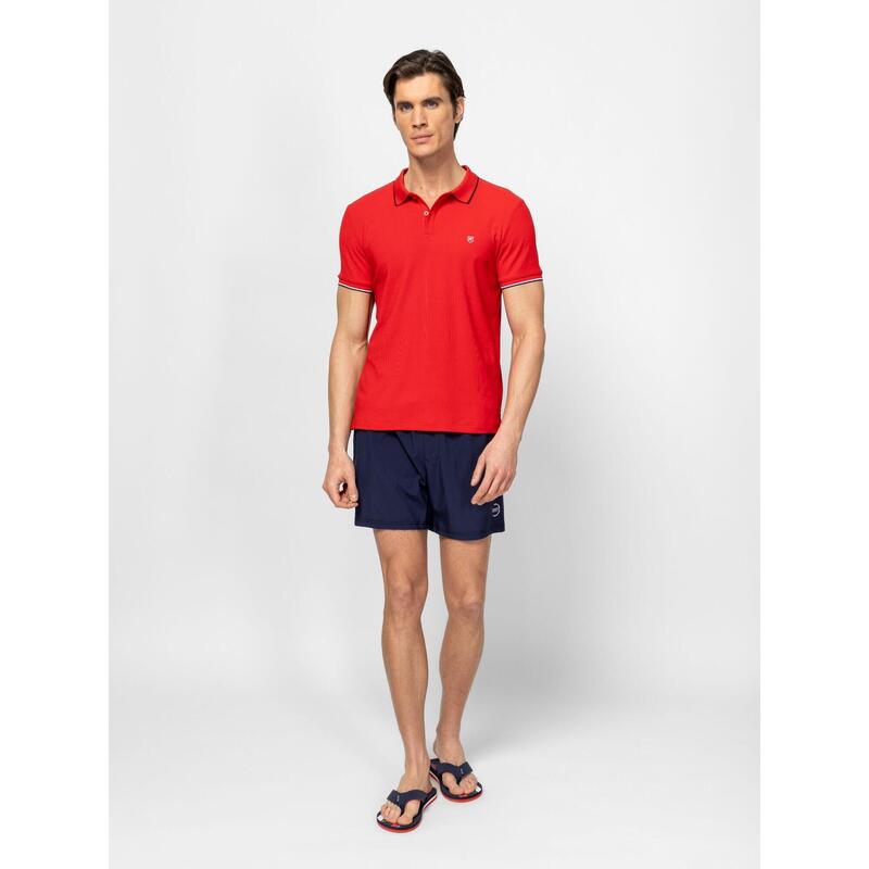 Tricou cu mânecă scurtă, cu guler, pentru bărbați DERMOS26