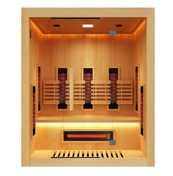 Sauna infrarojos interior Sense IR 3 plazas cabina panorámica 2675W 2/8