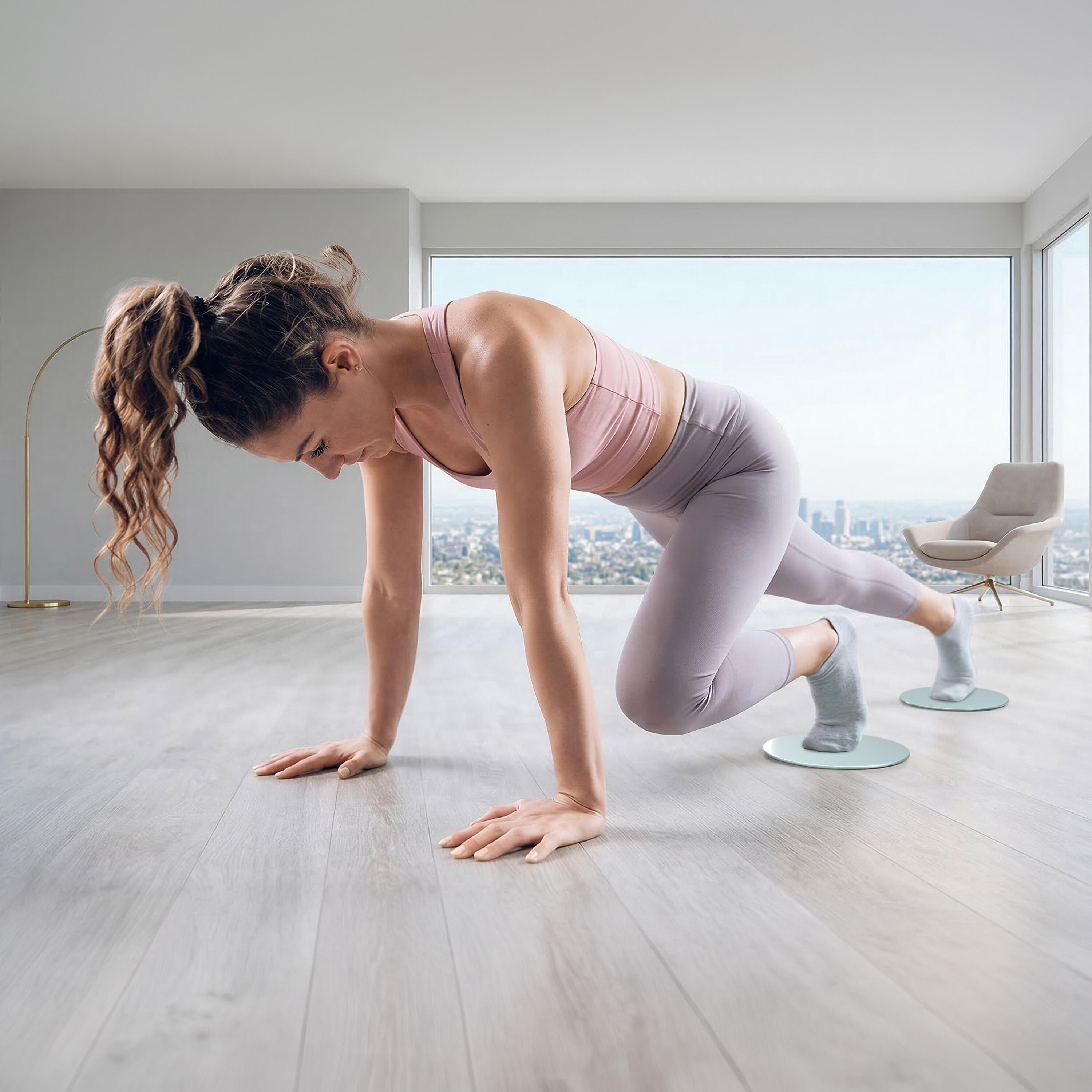 Pilates Slider Set mit doppelseitigen Gleitscheiben für Core und Ganzkörper 5/7