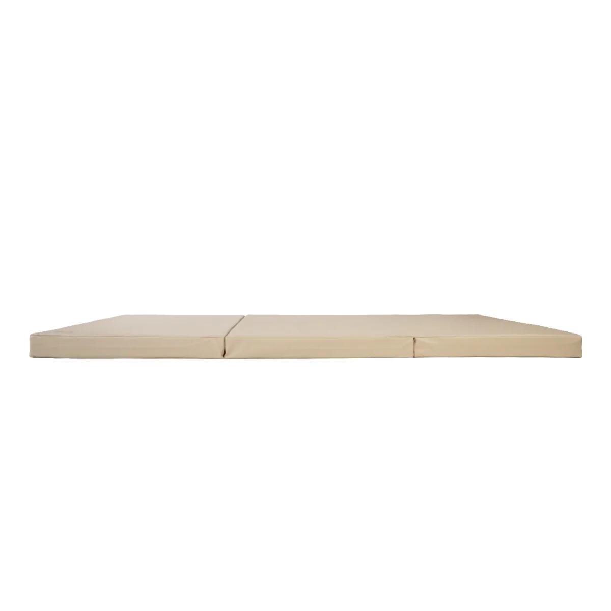 Tapis de gymnastique 210 x 100 x 8 cm, beige, tapis de sol souple et pliable, Je 3/7
