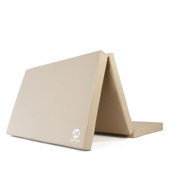 Turnmatte 210 x 100 x 8 cm beige Weichbodenmatte klappbar Jeflex