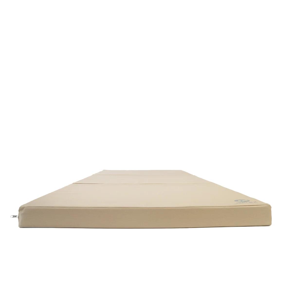 Tapis de gymnastique 210 x 100 x 8 cm, beige, tapis de sol souple et pliable, Je 4/7