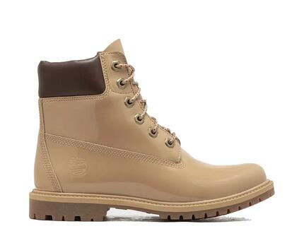 Schoenen - Wandelen - Dames - Impermeable mid boots, lakleer - Zwart