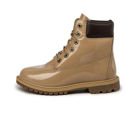 Schoenen - Wandelen - Dames - Impermeable mid boots, lakleer - Zwart