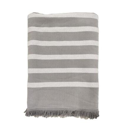 Fouta doublée éponge - Alanya XL Gris - 140x180cm - 400g/m²