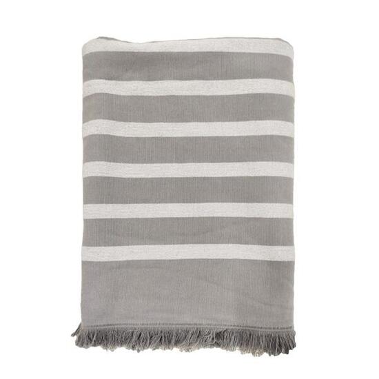 Fouta doublée éponge - Alanya XL Gris - 140x180cm - 400g/m²