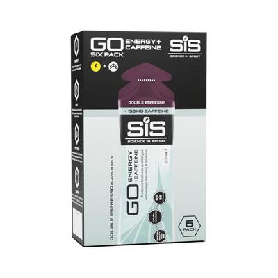 Sis go energy + caffeine gels (6x60ml) double espresso