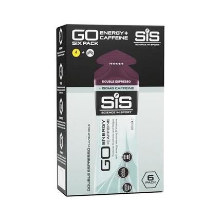 SIS GO Energy + Caffeine Gels (6x60ml) Double Espresso - Énergie et endurance