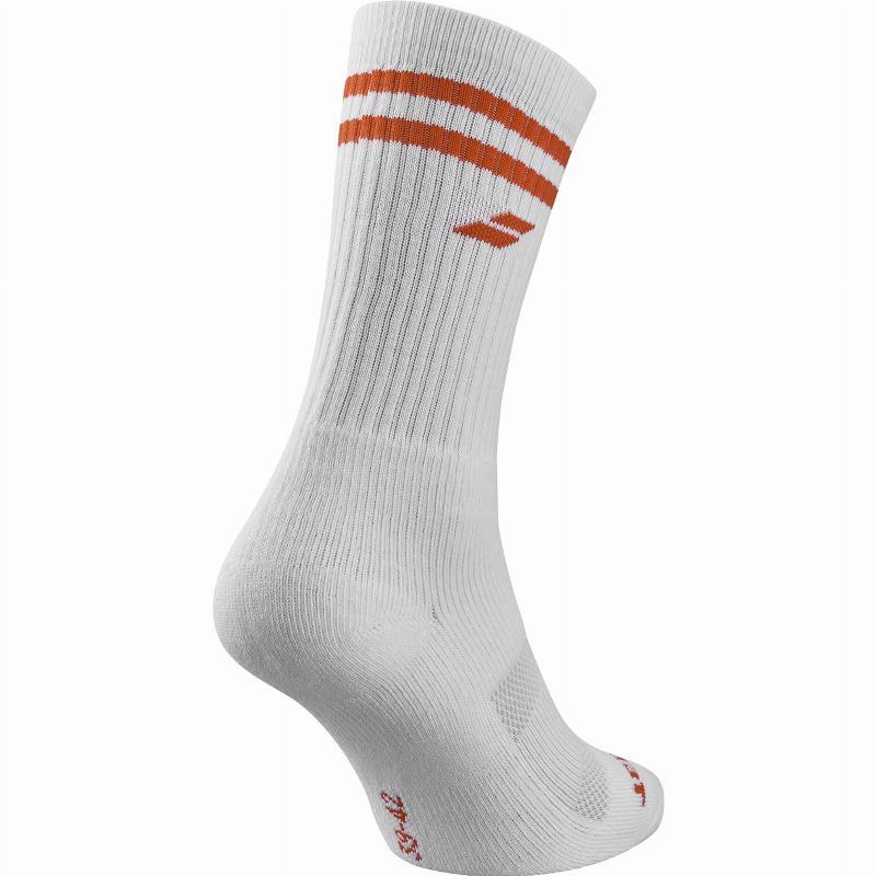 CHAUSSETTES ÉQUIPE BABOLAT BLANC/ORANGE (1X) 2/5