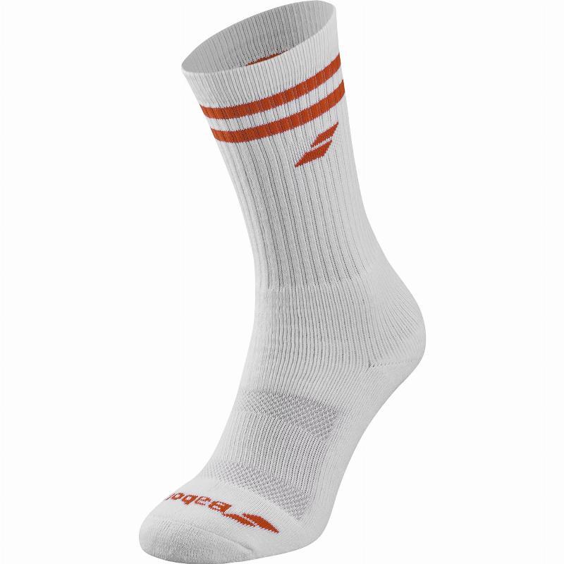 CHAUSSETTES ÉQUIPE BABOLAT BLANC/ORANGE (1X) 5/5