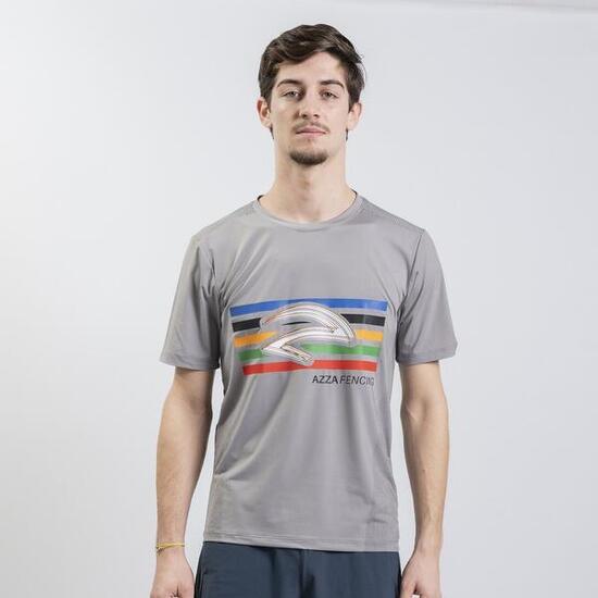 Unisex Fecht Baumwoll-T-Shirt Grau