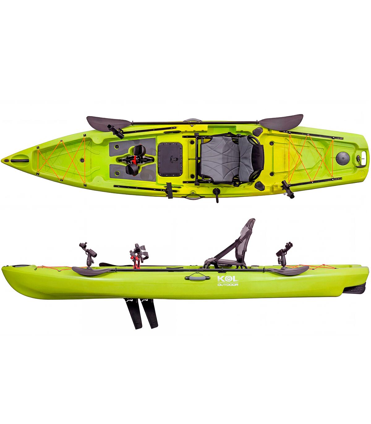 Caiaque de pesca Fisher Pro com 12 aletas (370 x 86 cm) 2/7