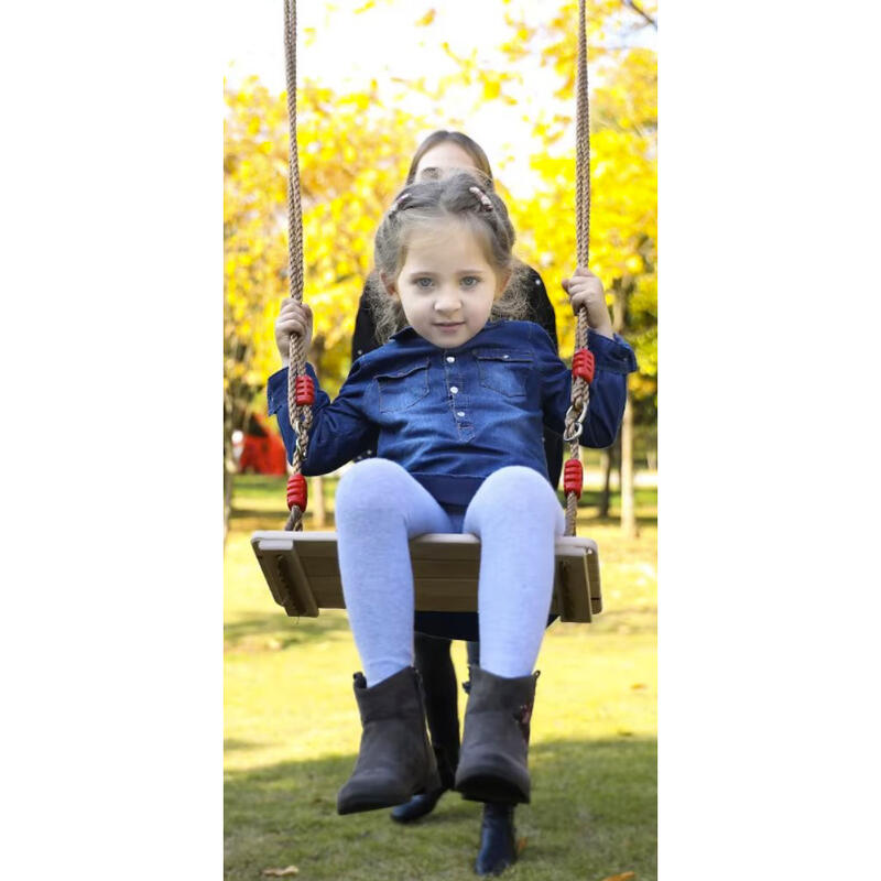 Leagăn din lemn pentru copii cu frânghie de 170 cm