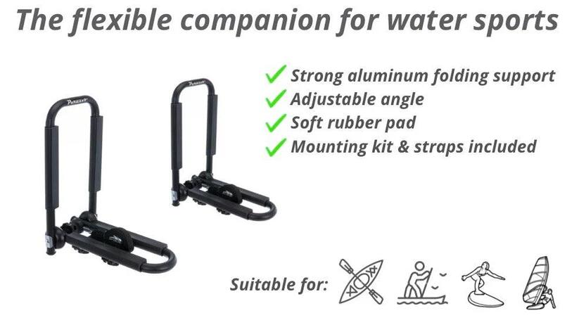 CampUp Karma + Barre Shanti + Porta Kayak – Bundle Kayak, Surf e Campeggio 3/4