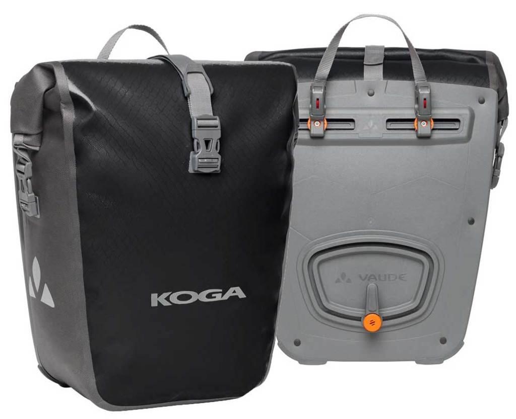 Koga Tassenset Aqua Back II - 28 L panniers, zwart/groen-grijs 1/1