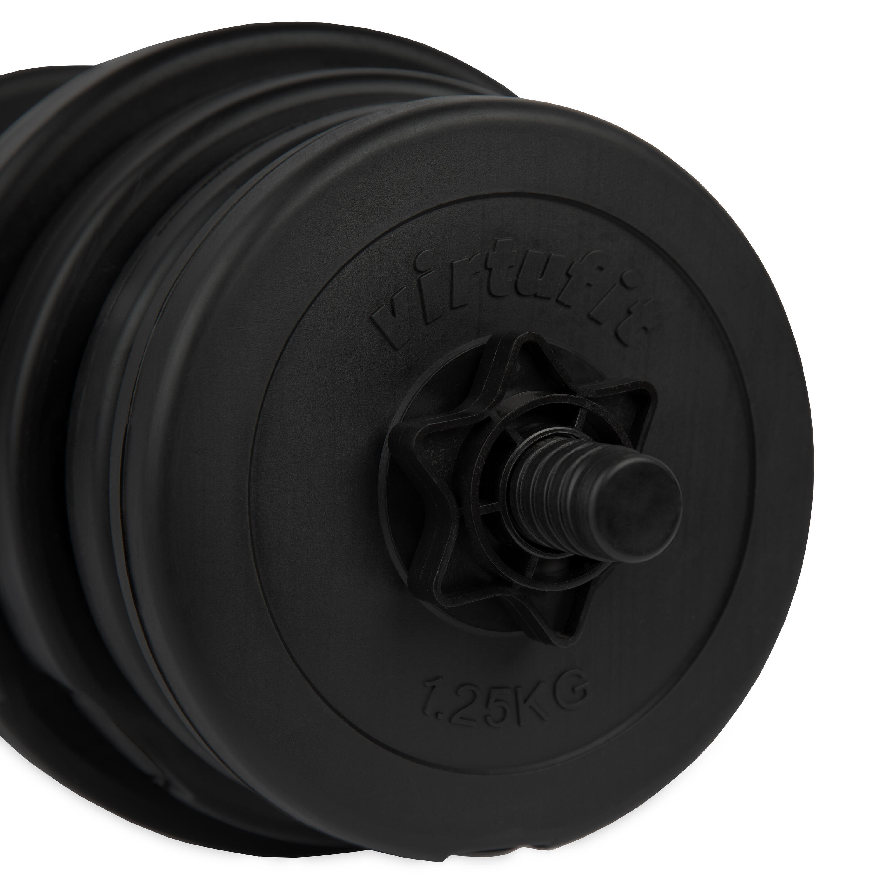 Verstelbare Dumbbellset - 2 in 1 Set - 30 kg - Vinyl 6/7