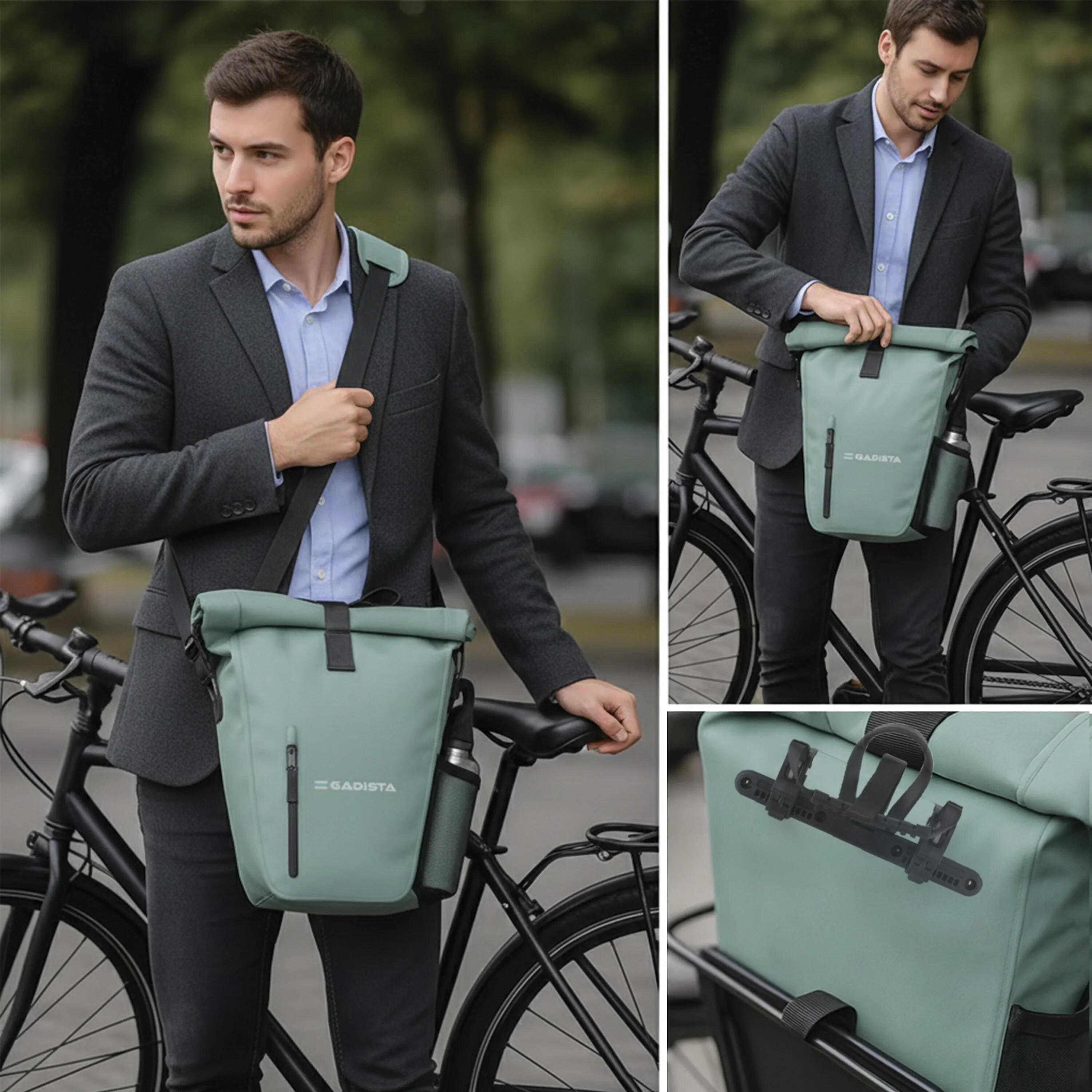 Alforja para bici, portaequipajes, mochila, bandolera - 25L -  IPX6 2/4