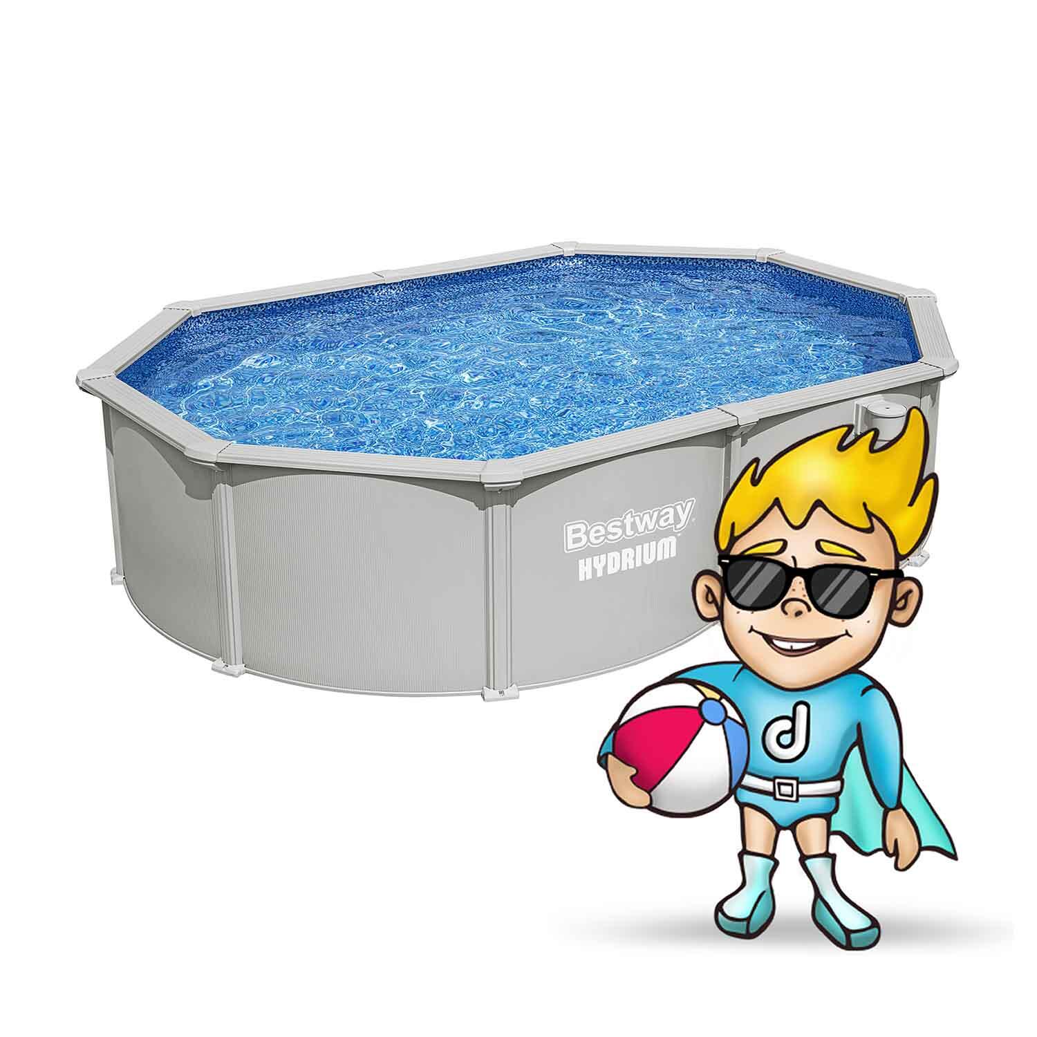 Piscina de Aço Bestway Hydrium  500x366x122 cm Filtro de Areia de 3.596 l/h 2/7