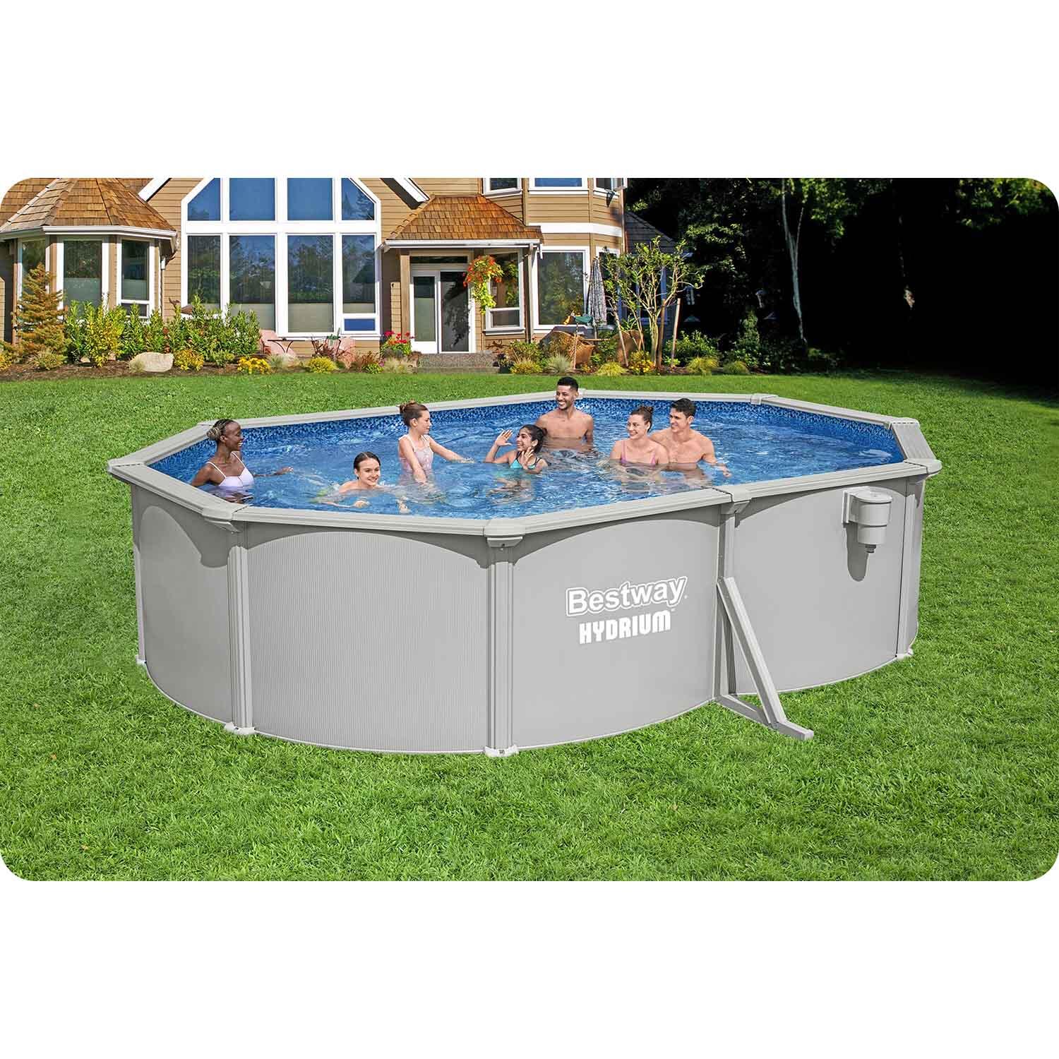 Piscina de Aço Bestway Hydrium  500x366x122 cm Filtro de Areia de 3.596 l/h 4/7