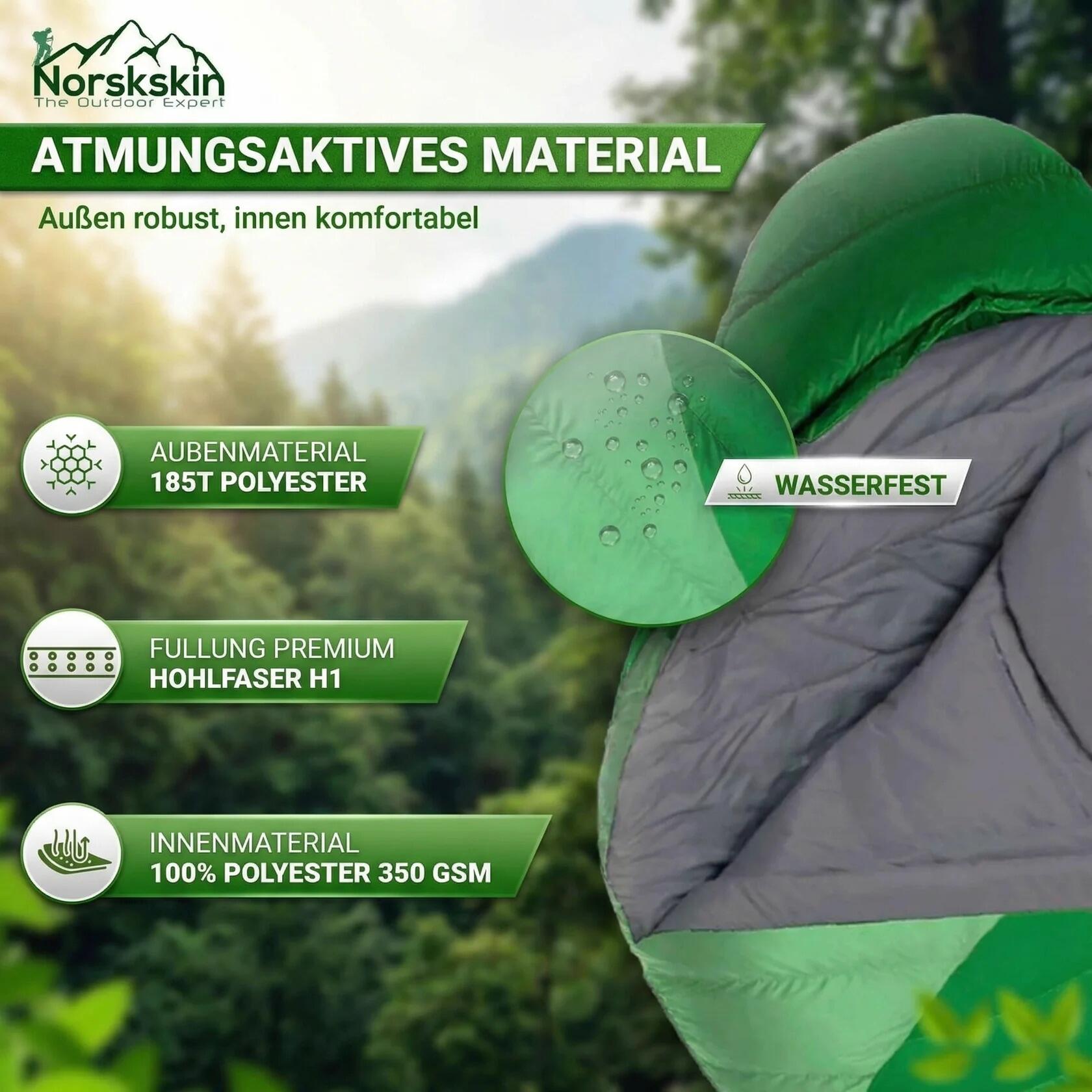 Mumienschlafsack Taiga Schlafsack für 4 Jahreszeiten 1,9 Kg Koppelbar 2/7