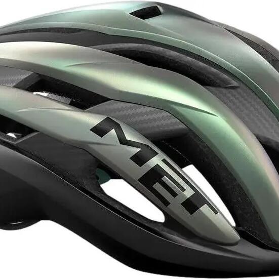 Met Trenta 3K Carbon Mips Road Helmet Iridescent Green