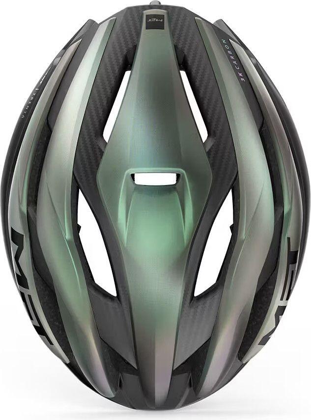 Met Trenta 3K Carbon Mips Road Helmet Iridescent Green 4/4