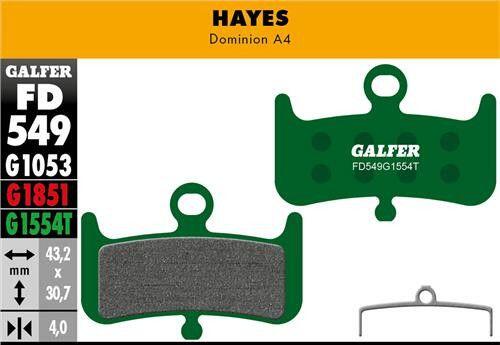 Plaquette de frein Galfer Hayes Dominion A4 2/2