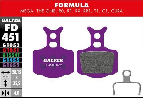 Paire de Plaquettes Galfer Semi-métalliques Formula Mega The One R0 R1 RX RR1 T1 2/2